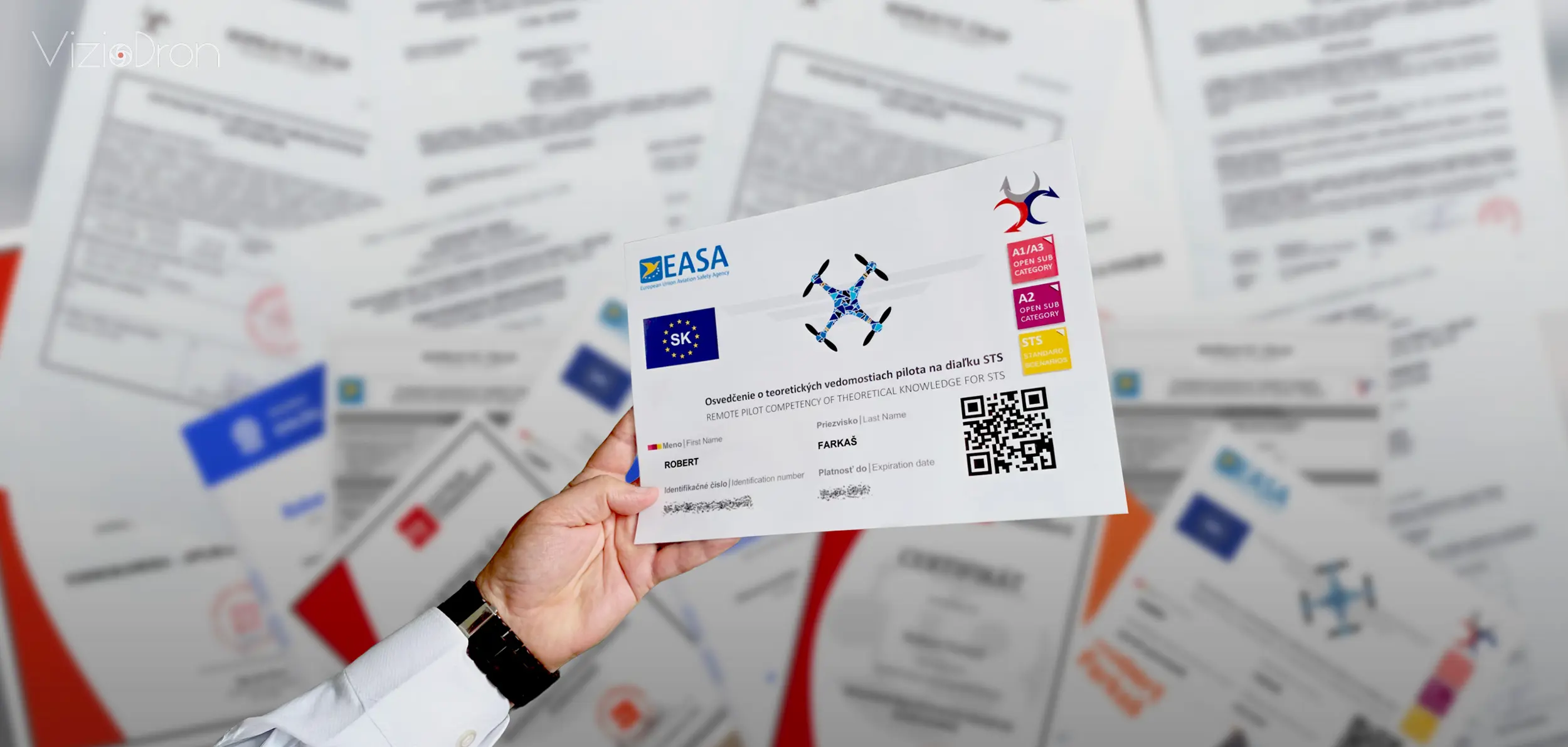 Oficiálne licencie, certifikovaný pilot a povolenia na legálne a bezpečné lietanie s dronom v EÚ, Viziodron.